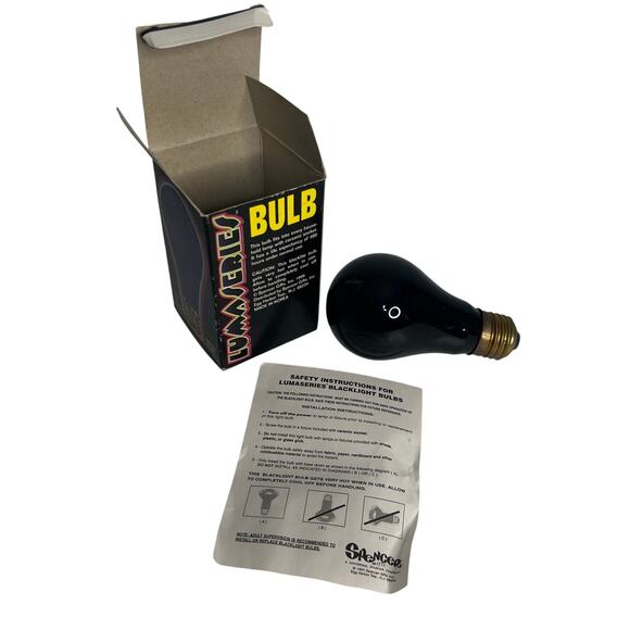 Vintage Spencer Gifts Lumaseries Black Light Party Bulb 75 Watt Tested 982561 - Picture 2 of 6